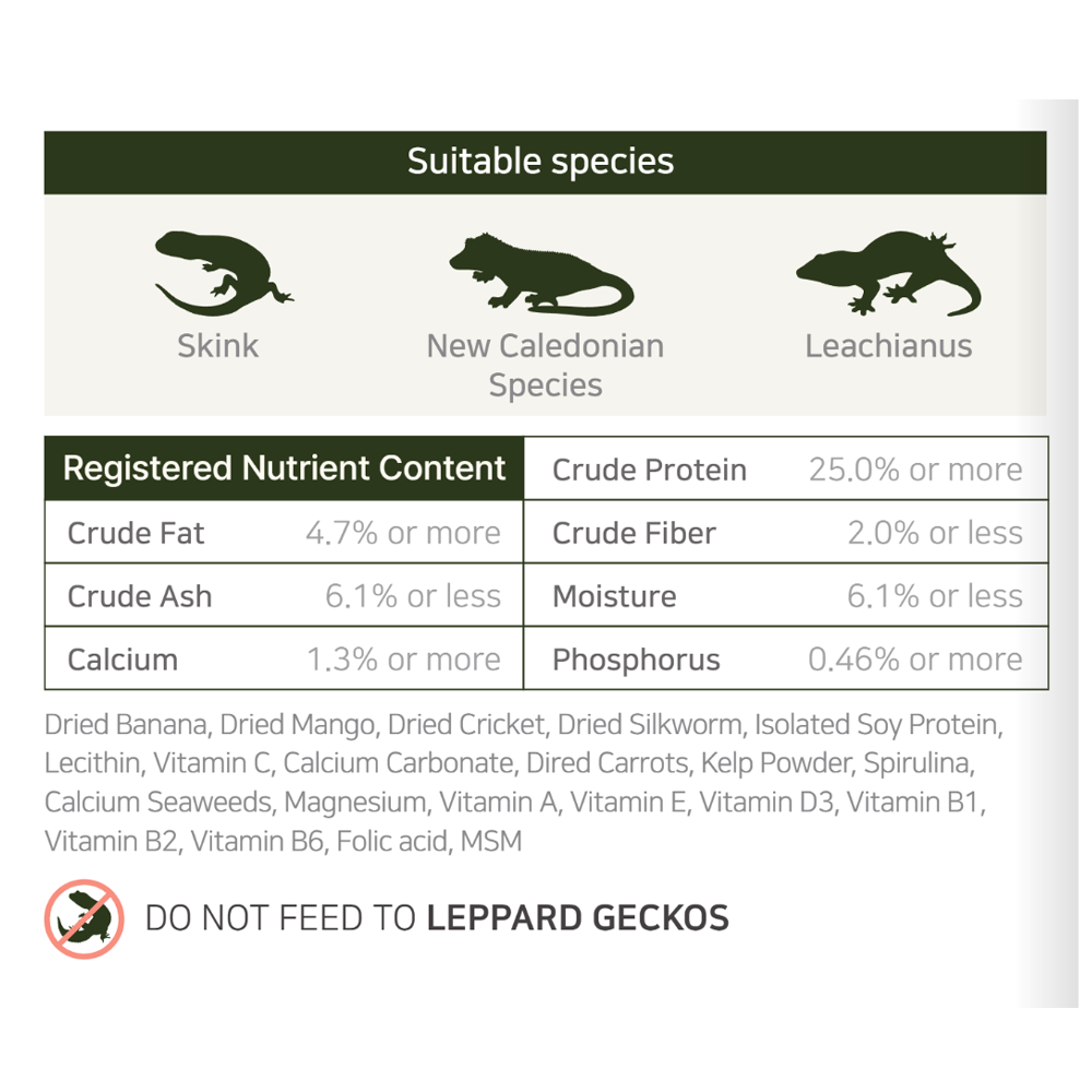 Vital Meal Super Green with added Silkworms Gecko Food 50g